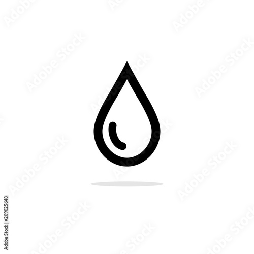Simple bold outline drop icon