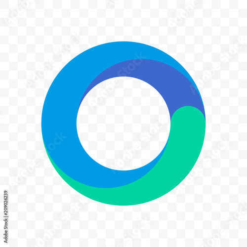 Circle blue round vector icon