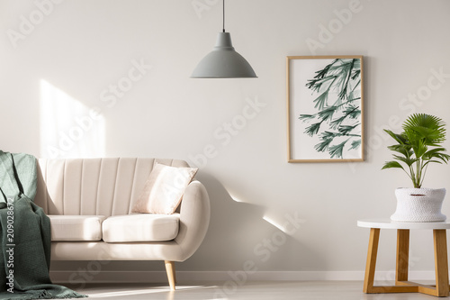 Modern white living room interior