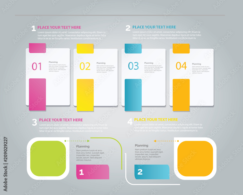 Infographic design element set - SEO web icon