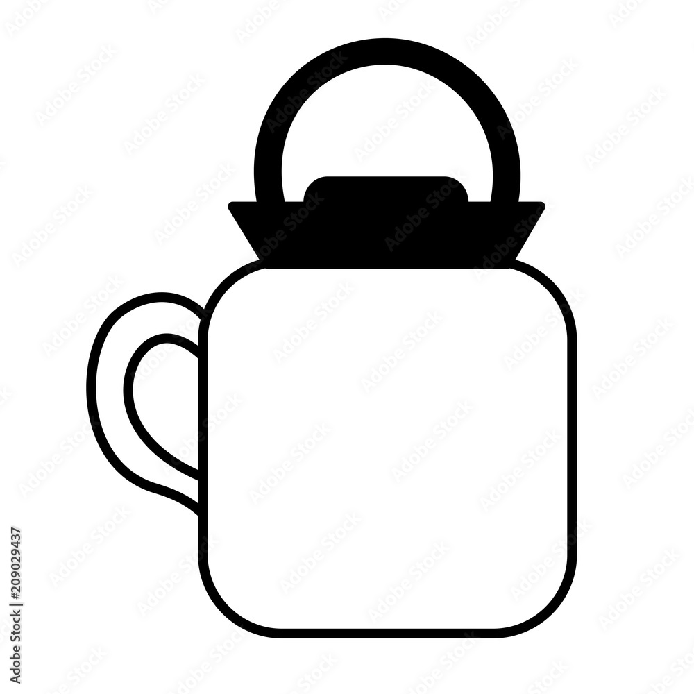 Obraz premium coffee teapot isolated icon vector illustration design