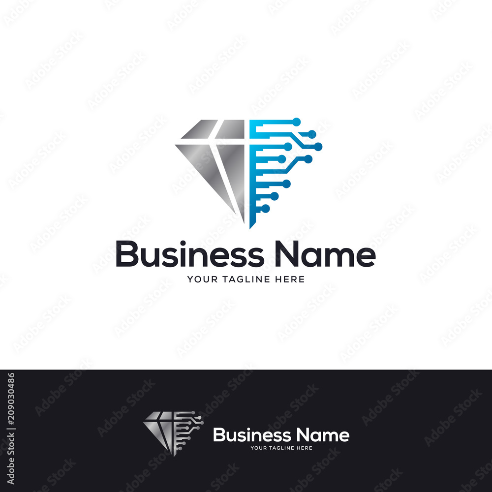 Fototapeta premium Diamond Logo Template Icon Design Elements