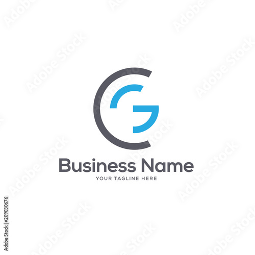 CG initial company Logo Template