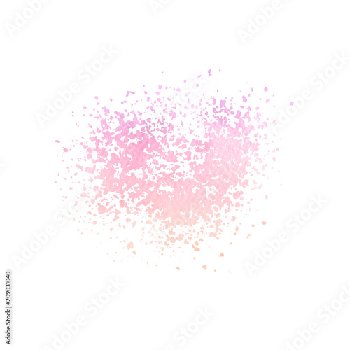 Hand painted watercolor pink and purple splatter texture isolate