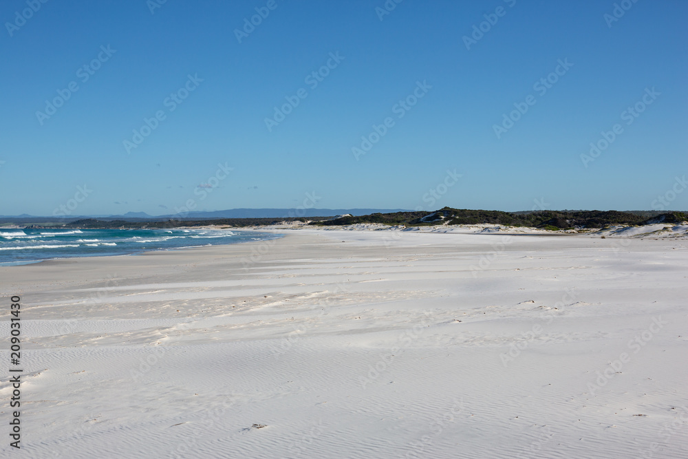 White sand beach at The Bay of Fires, Tasmania, Australia