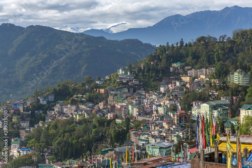 Beautiful view of Gangtok city, capital of Sikkim state, Northern India. © Mazur Travel