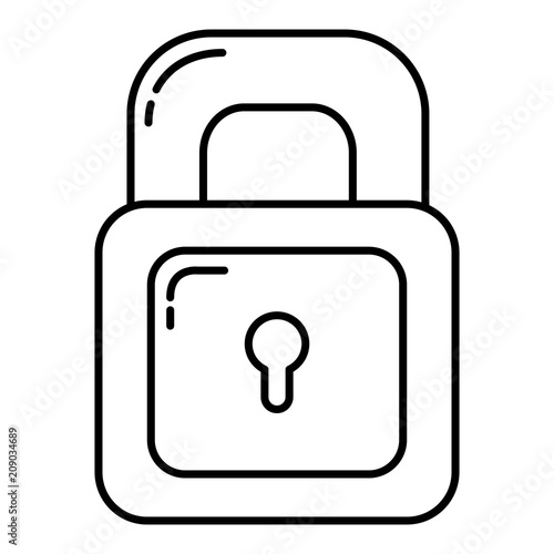 line security padlock object and protect element