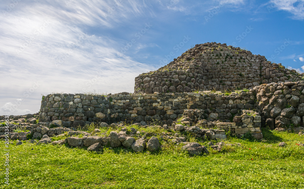 Nuraghe 'Su Nuraxi' in Barumini, Sardinia, Italy; a wonderful place that now since 1997 has been enrolled in Unesco World Heritage Lists because of its uniqueness.