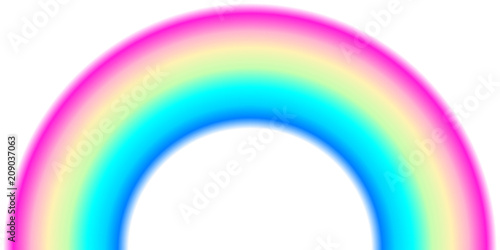 Rainbow arc shape, half circle, bright spectrum colors, colorful striped pattern