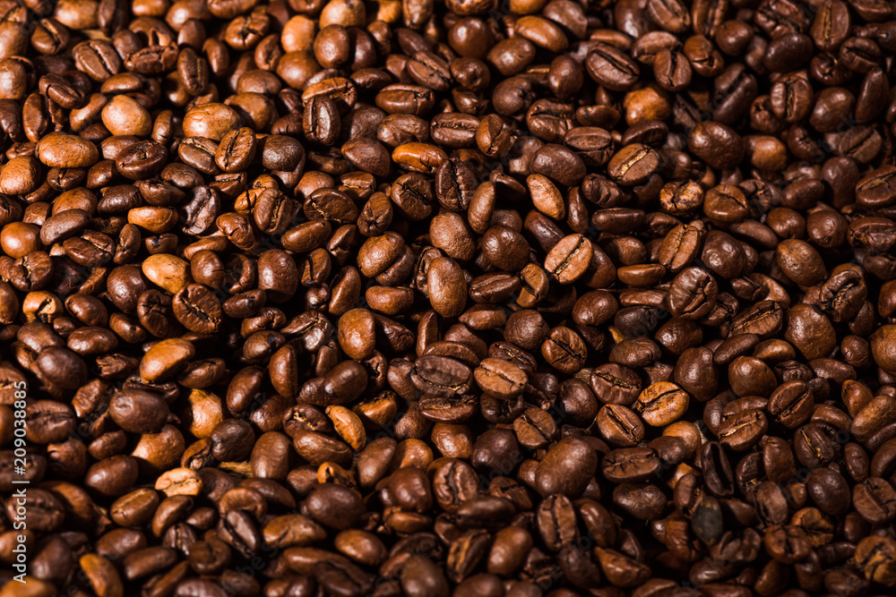 full frame shot of freshly roasted coffee beans full frame shot of freshly roasted coffee beans