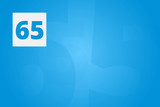 65 - Number sixty-five on blue technology background for example as background or concept template