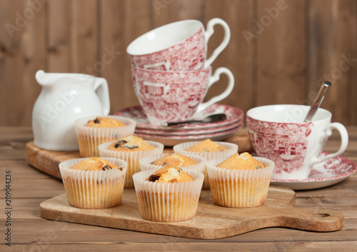 Home Baked Muffins With Coconut  Cranberry  White Chocolate.