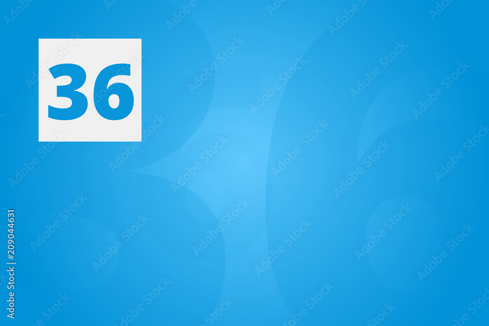 36 - Number thirty-six on blue technology background for example as background or concept template 36 - Number thirty-six on blue technology background for example as background or concept template