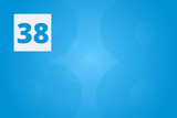38 - Number thirty-eight on blue technology background for example as background or concept template