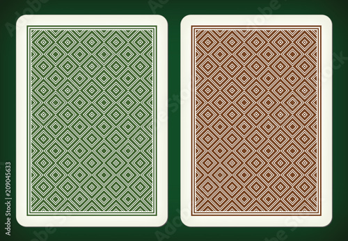 Back side design - playing cards vector illustration