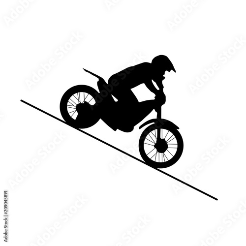 black silhouette of motorcycle