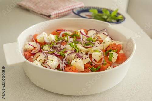 water melon and fetta cheese salad