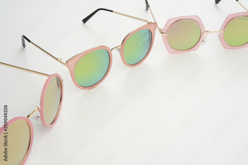 Modern fashionable sunglasses isolated on white background Modern fashionable sunglasses isolated on white background