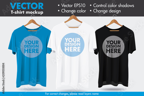 Replace Design with your Design, Change Colors Mock-up T shirt Template