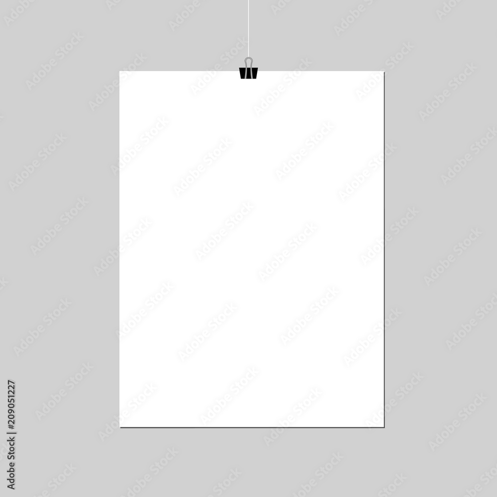 Paper on clamp for your business presentation. Paper on clamp for your business presentation.