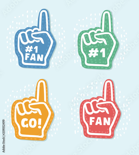 Foam fingers. We're 1. Lets' Go. Number One Fan