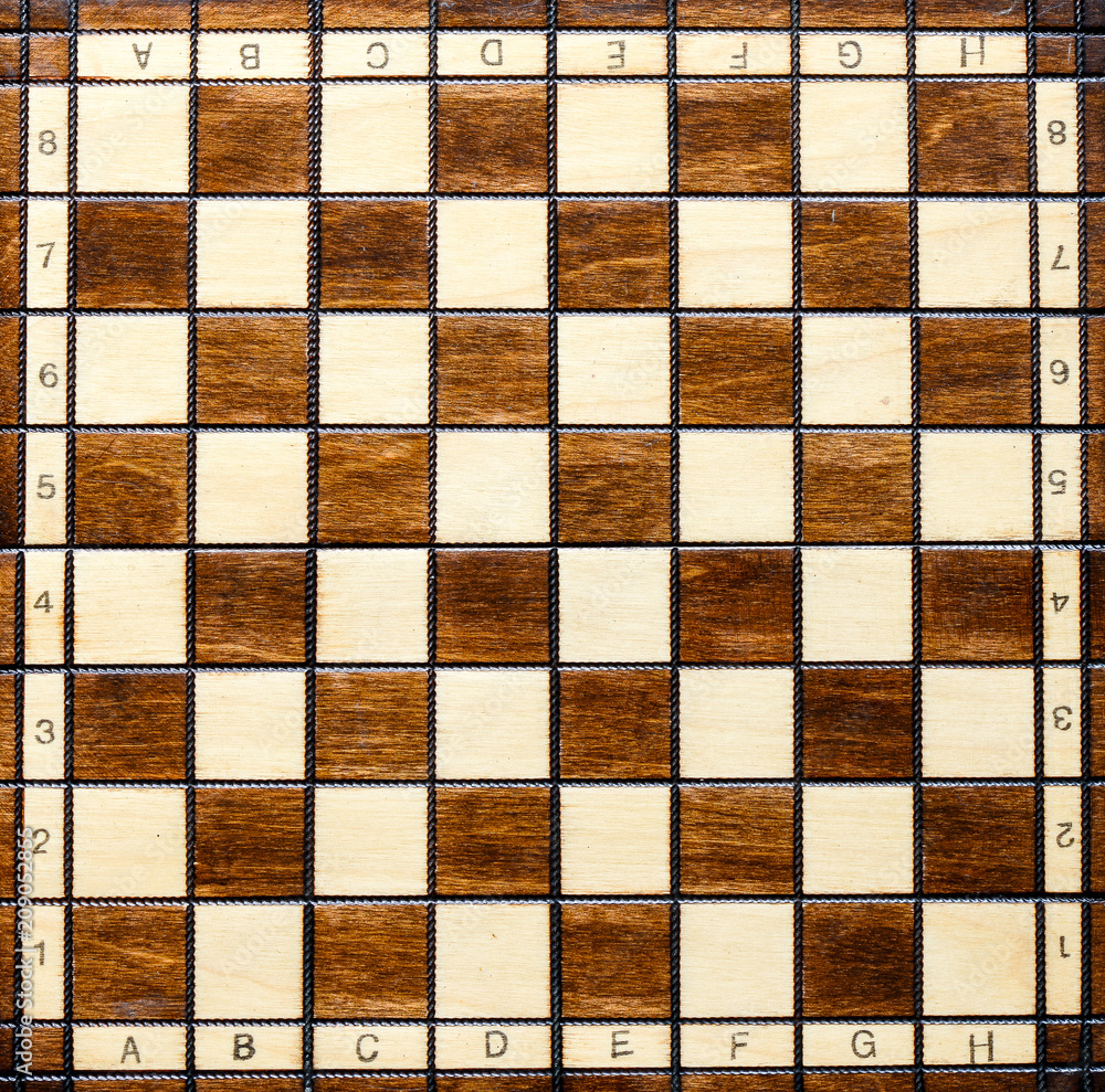 Chess board. Wooden chess board. Chess board background. Chessboard brown  pattern. Stock Photo | Adobe Stock