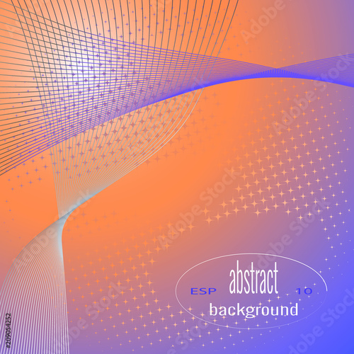 Minimalistic design for template. Abstract geometric background and colorful gradients halftone. Can be used for the design of posters, paintings, textiles, web design, magazine.