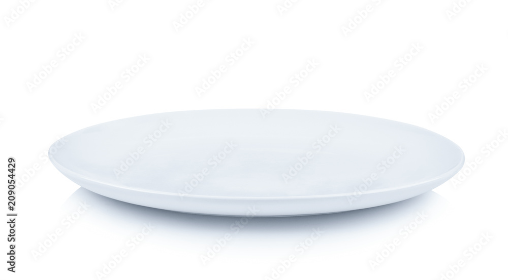 White plate on white background White plate on white background