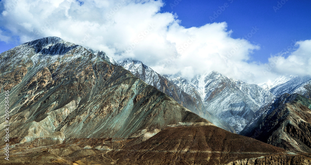 KKH the high altitude road in the Karakorum mountains Pakistan