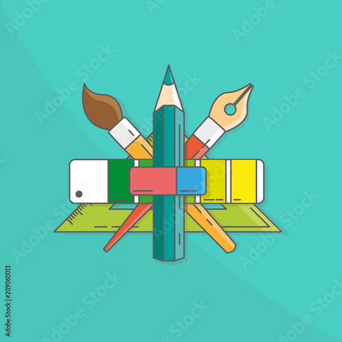 Graphic tools vector illustration