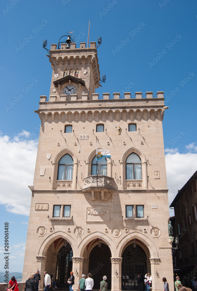 Public palace in Liberty square of San Marino
