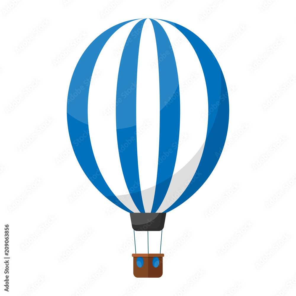 Fototapeta premium Hot air in the sky. Clouds. Balloon. He is flying. For your design. Print. An object. Icon.