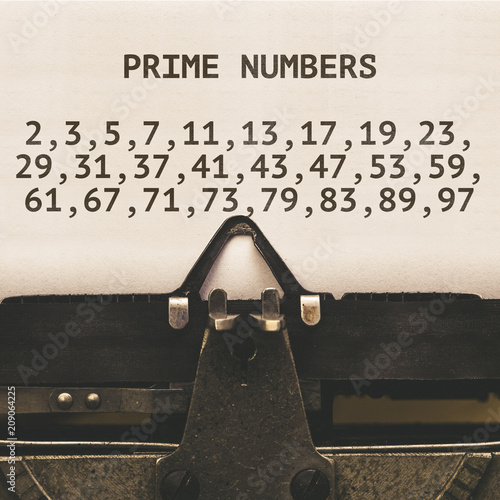 List of Prime Numbers below 100, Vintage type writer from 1920s