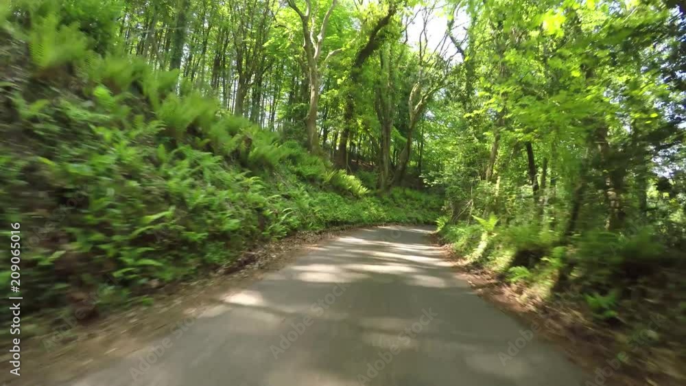 POV driving through Dunkery Beacon hill on Exmoor National Park in Somerset England POV driving through Dunkery Beacon hill on Exmoor National Park in Somerset England