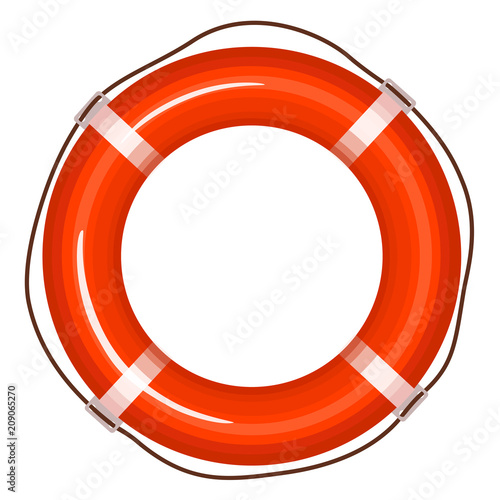 Vector red life buoy