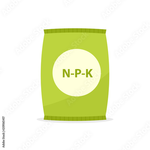 Paper bag with fertilizer icon