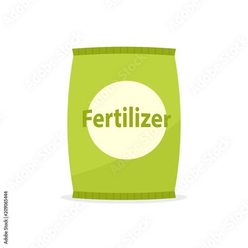 Paper bag with fertilizer icon