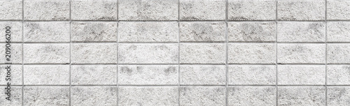 Panorama of Cement block wall pattern and seamless background