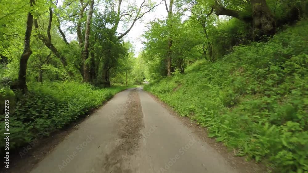 POV driving through Dunkery Beacon hill on Exmoor National Park in Somerset England POV driving through Dunkery Beacon hill on Exmoor National Park in Somerset England