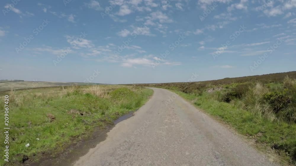 POV driving through Dunkery Beacon hill on Exmoor National Park in Somerset England POV driving through Dunkery Beacon hill on Exmoor National Park in Somerset England