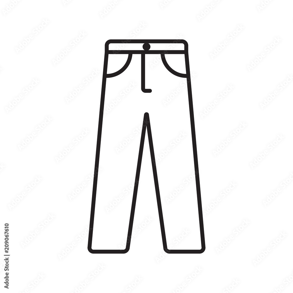 trousers outline stroke icon vector trousers outline stroke icon vector