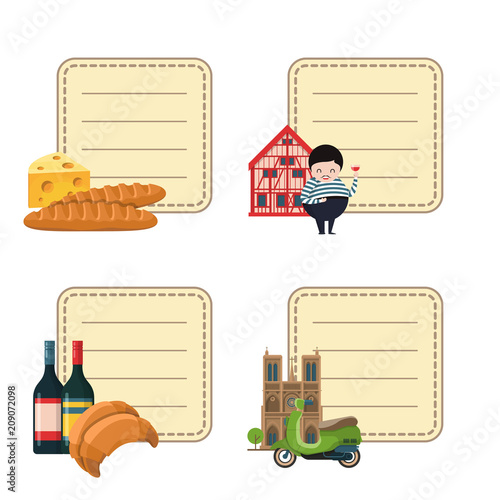 Vector France sights stickers set