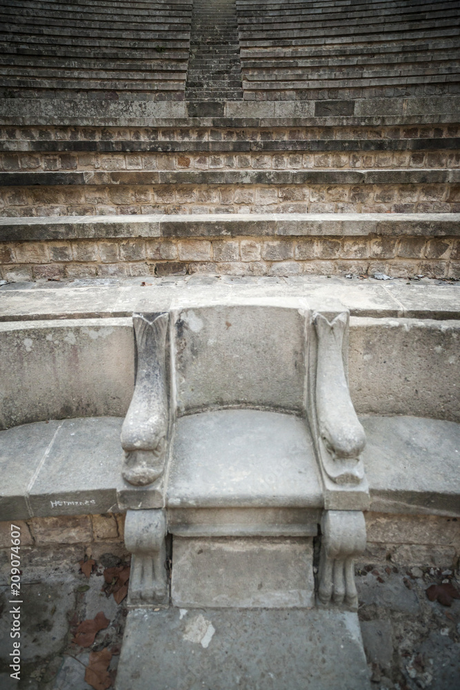 Greek theater,Teatre Grec, gardens, built for 1929 Barcelona International Exposition, this amphitheater was built according to the traditional Greek model,Park de Montjuic, Barcelona. Greek theater,Teatre Grec, gardens, built for 1929 Barcelona International Exposition, this amphitheater was built according to the traditional Greek model,Park de Montjuic, Barcelona.