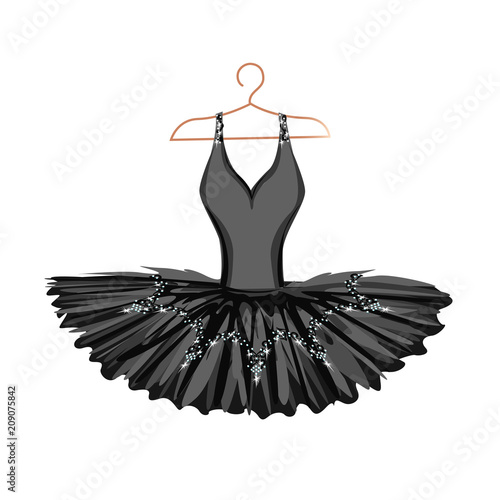 Watercolor ballet tutu on a hanger