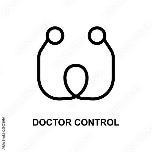 doctor control sign line icon. Element of treatment icon for mobile concept and web apps. Thin line doctor control sign line icon can be used for web and mobile. Premium icon