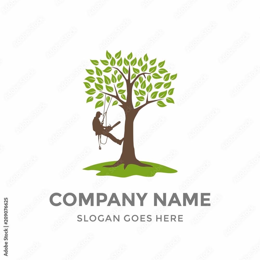Obraz premium Cutting Trees Grow Global World Enviroment Leaf Organic Green Plant Nature Farm Agriculture Business Company Stock Vector Logo Design Template