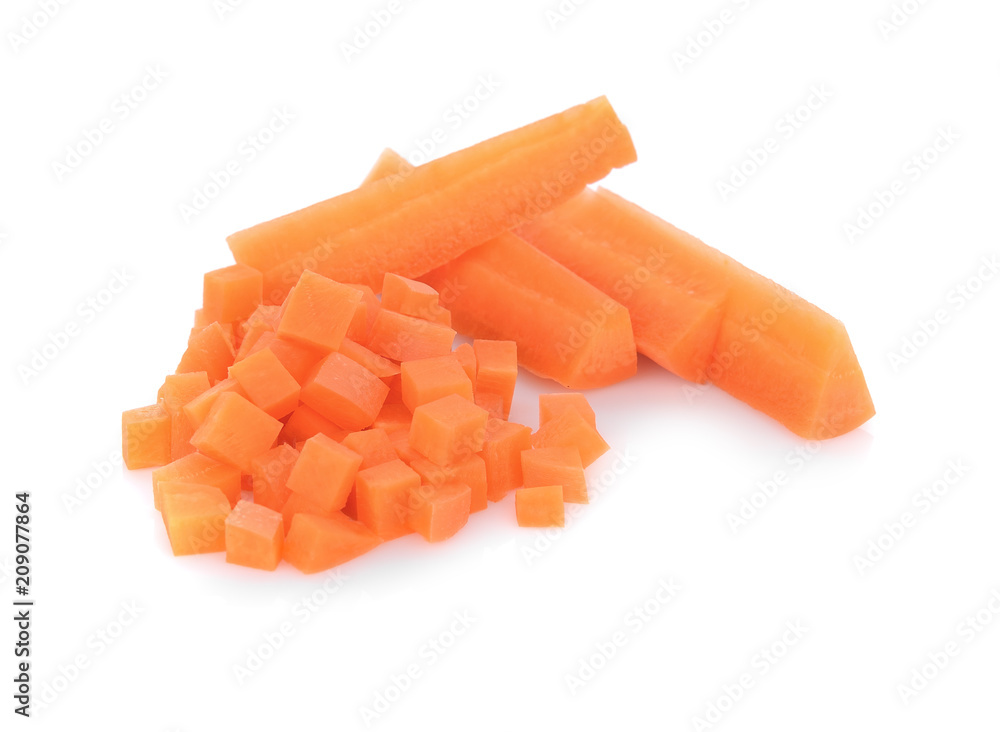 carrot slice isolated on white background carrot slice isolated on white background