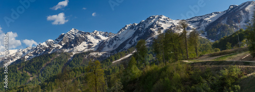 panorama view on the mountains in Krasnaya Polyana, Sochi. © 445017