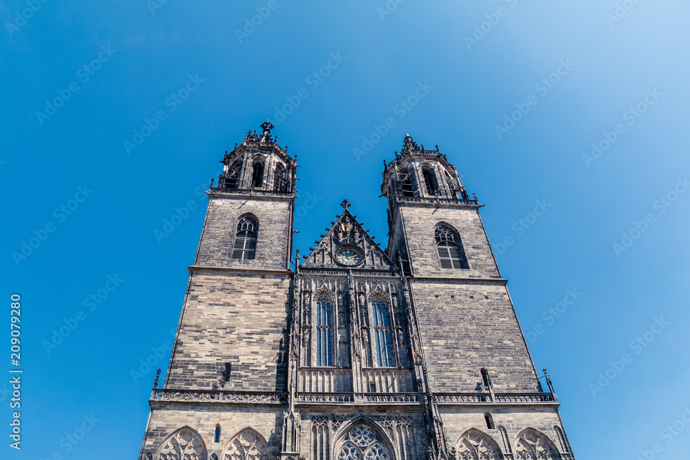 MAGDEBURG, GERMANY - June 11, 2018: Magdeburg Cathedral