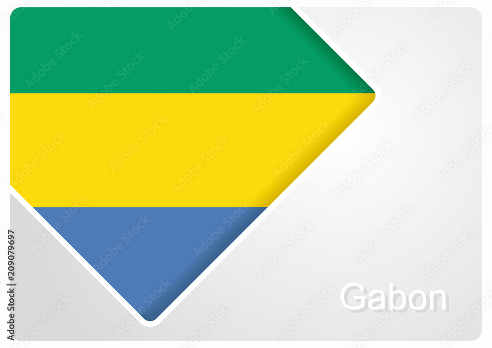 Fototapeta premium Gabon flag design background. Vector illustration.